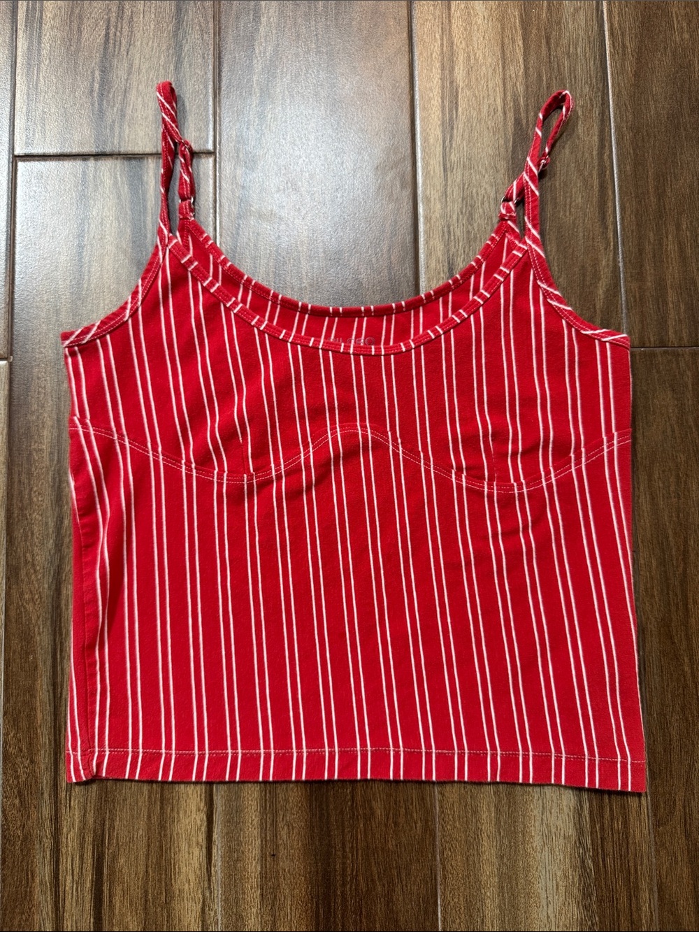 Pilcro Rust Stripe Scoop Neck Tank Top - Picture 2 of 12